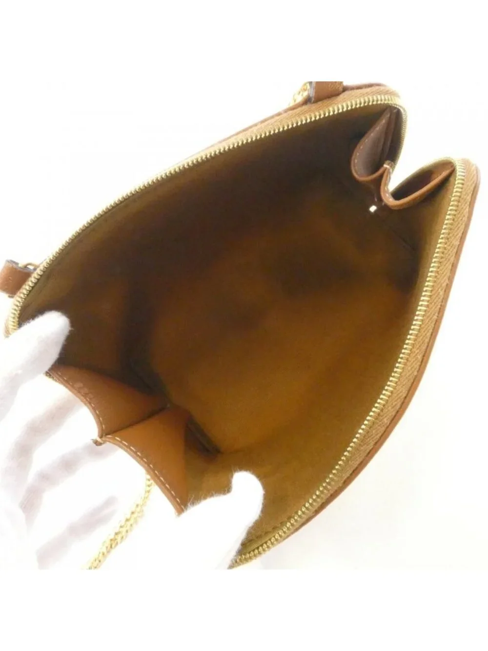 Celine Chain Clutch White